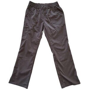 Healing Hands Scrubs Womens Medium Tia Pants Gray Purple Label 9211 Cargo